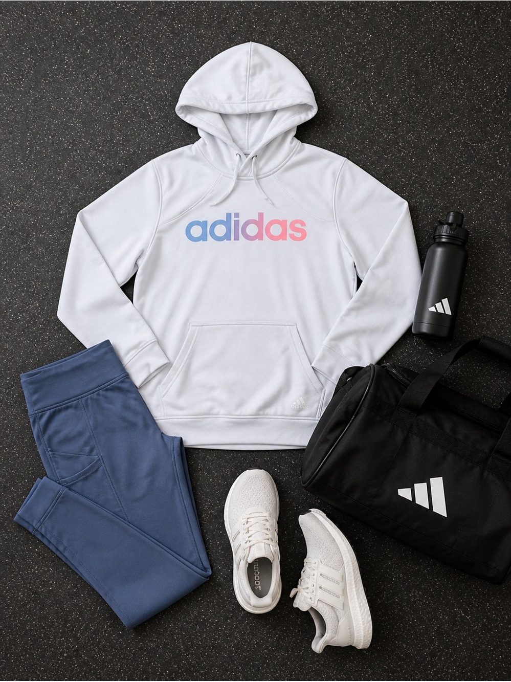 Adidas Climawarm White Ombré
Thumb Hole Hooded Sweatshirt